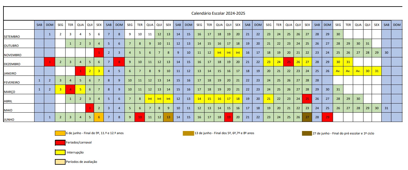 Calendário Escolar